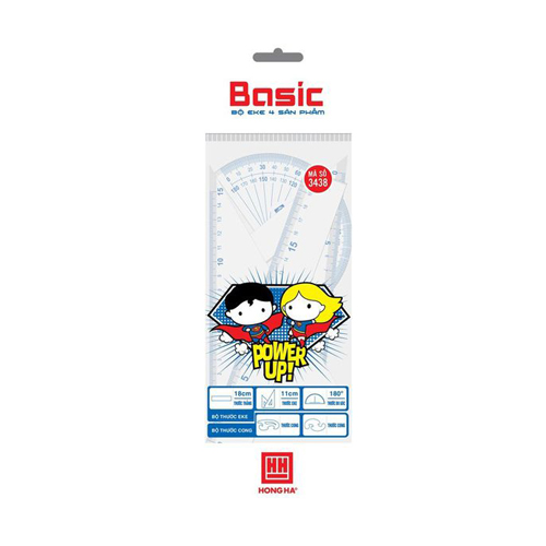 Bộ eke 4 sản phẩm Basic 3438