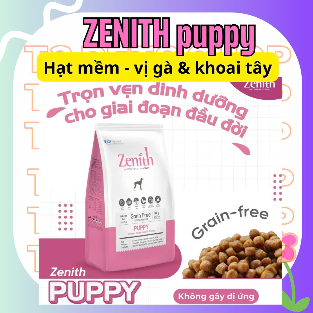 Thức ăn hạt mềm Zenith dành cho chó con - T3 PETS SHOP