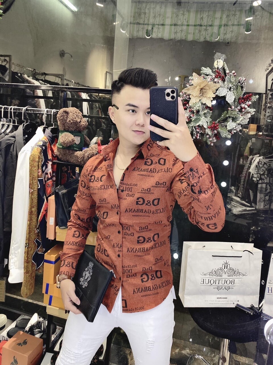 Áo somi nam chất lụa cao cấp thời trang sevenshop89 ms807