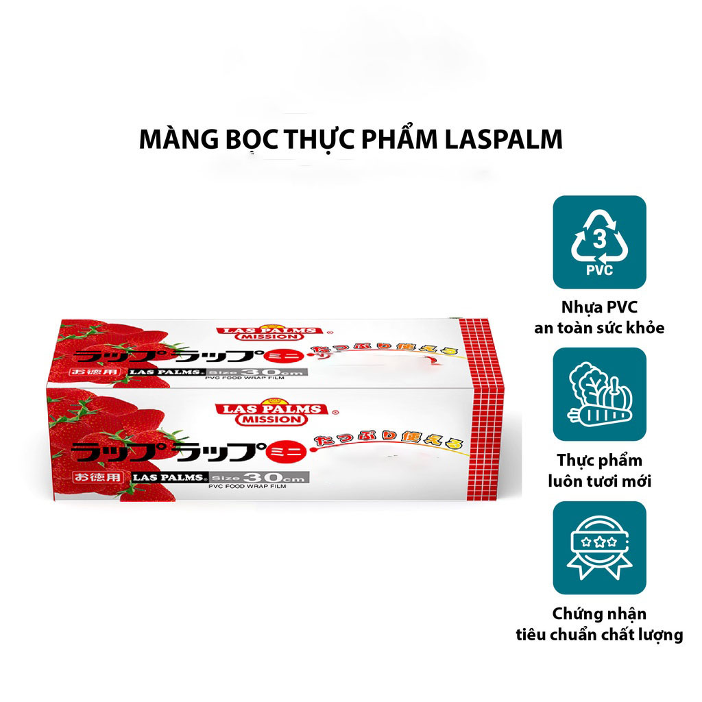Màng bọc thực phẩm - bọc thực phẩm pvc co giãn màng bọc thức ăn có dao cắt 30cm