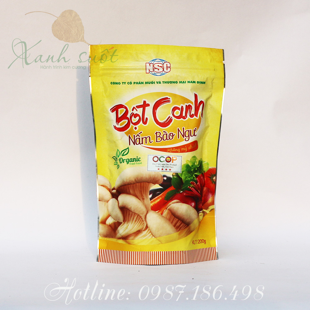 Bột Canh Nấm Bào Ngư 200g- Không Mỳ Chính/Muối biển thủ công- Oyster Mushroom Soup Powder