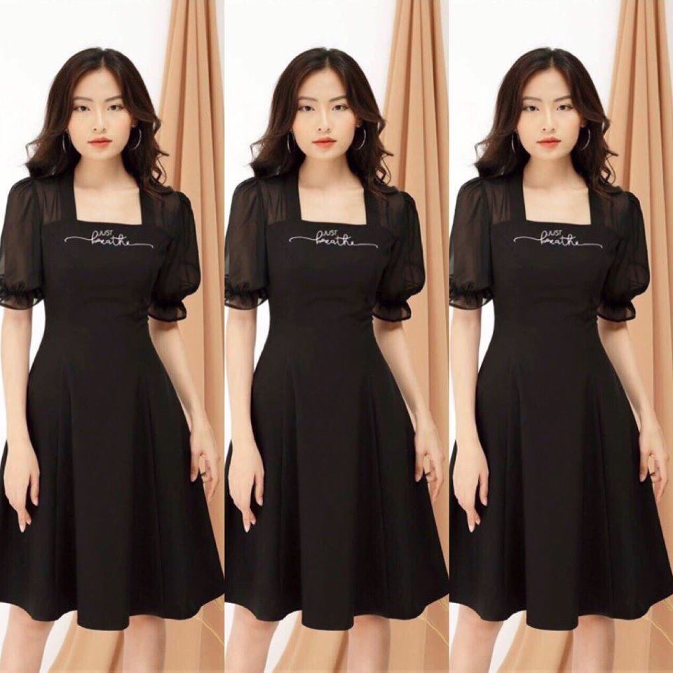 [HCM]ĐẦM XÒE DỰ TIỆC THÊU CHỮ FORM DÀI DỄ THƯƠNG