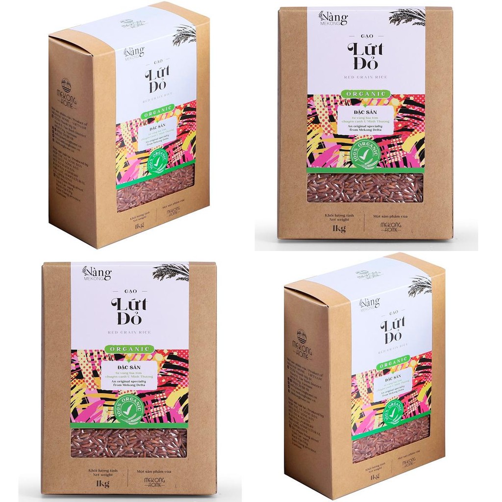 Gạo Hữu Cơ - Gạo LỨT ĐỎ 1kg