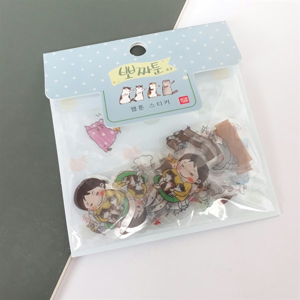 Bộ 60 sticker hình dán mini bốn con mèo - 3