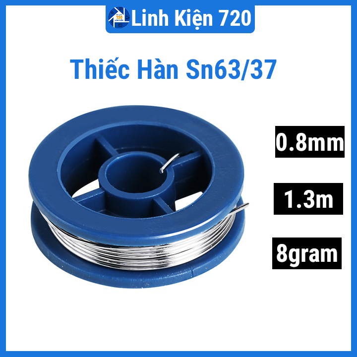 Thiếc hàn điện tử sn63/37 0.8mm dài 1.3 mét