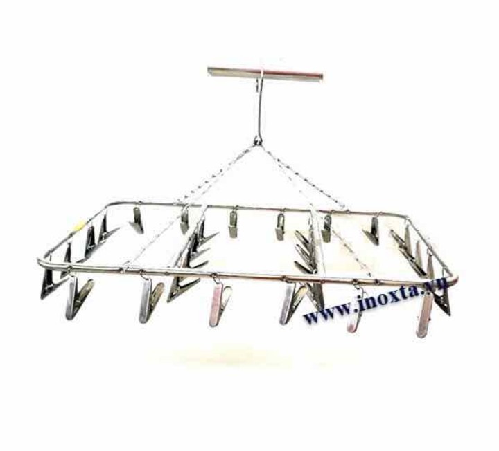 BỘ MÓC PHƠI QUẦN ÁO INOX 28 KẸP