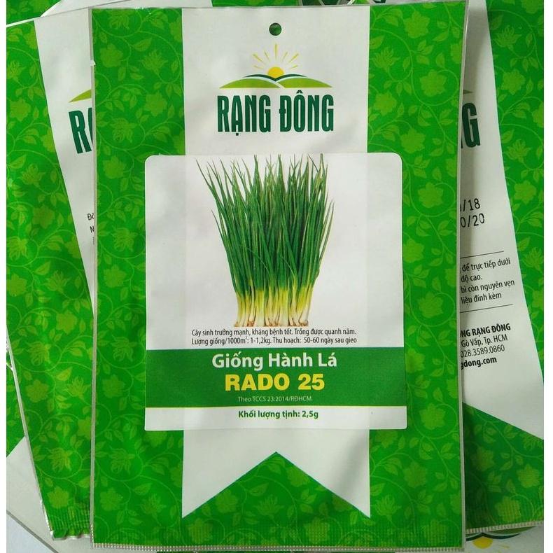 Hạt Giống Hành Lá Rado 25 Rạng Đông Gói 2.5Gram