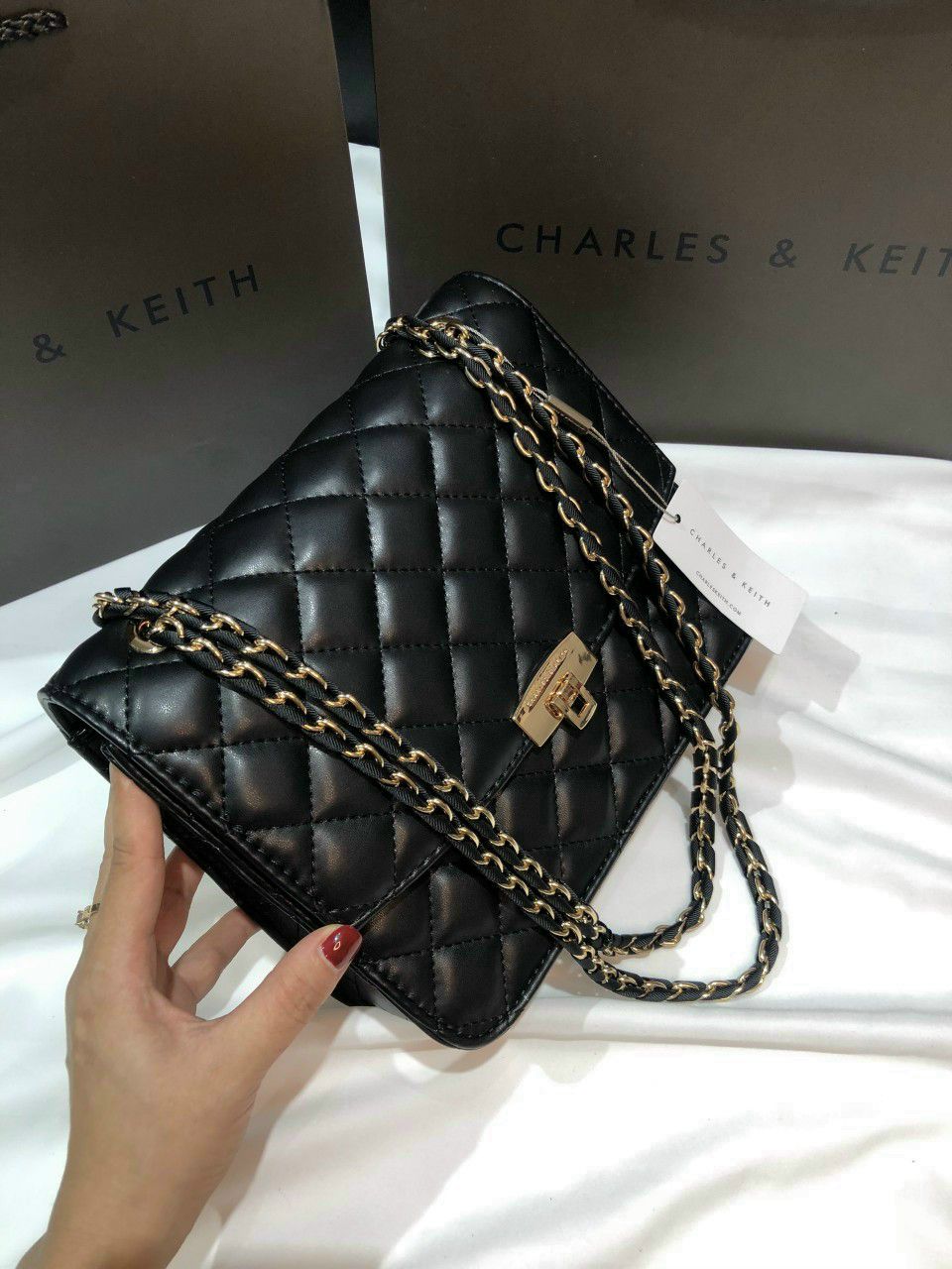 [HCM]Túi CnK code CK2-70150587 màu đen tuồng kho size 24