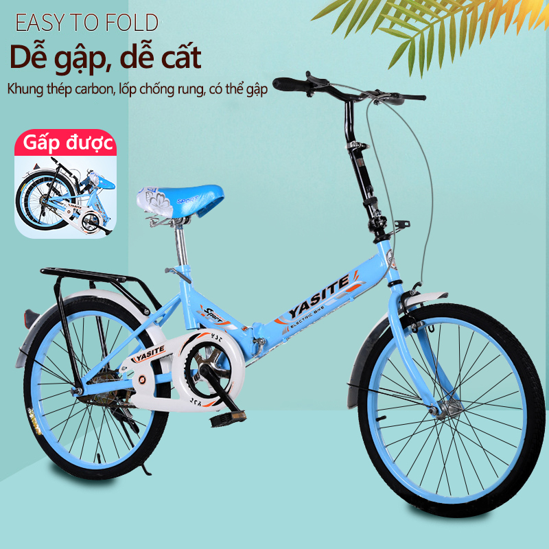 Mua Xe đạp 20 inch có thể gấp gọn 2 màu xanh lam xanh lá xe đạp cho thanh niển, người già (Giá sản phẩm đang bán không bao gồm phí lắp đặt)Keep Going Max