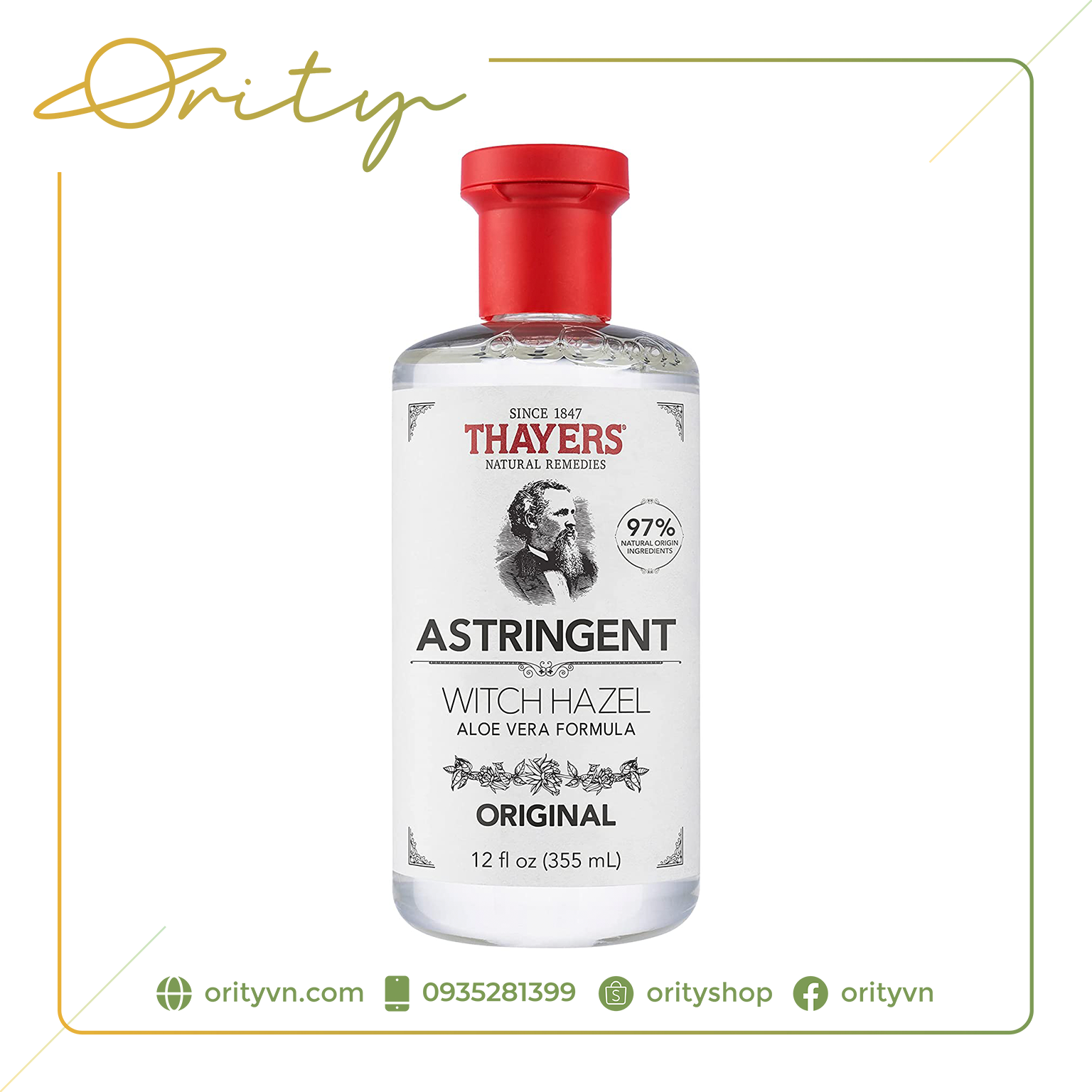 [Chính Hãng] Nước Hoa Hồng Nguyên Chất Thayers Original Toner - 355ml