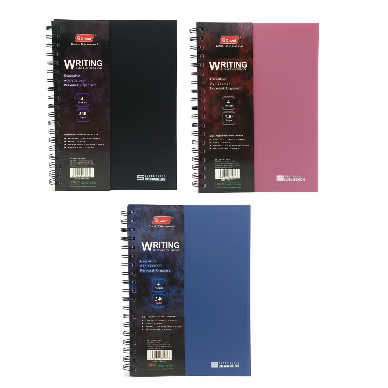 Sổ lò xo b5 grand 240 trang tmg-8565