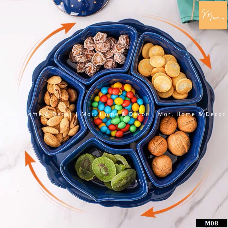 Khay mứt Tết sứ cao cấp  - M08