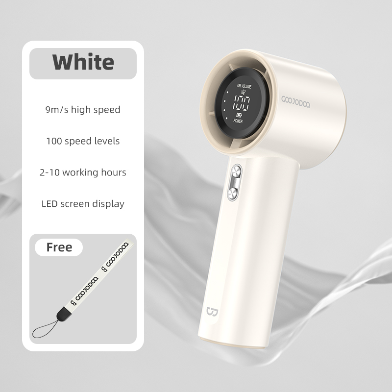 Quạt mini Goojodoq Quạt cầm tay có thể sạc lại với 4000mAh, sạc nhanh 1.5h, điều chỉnh mức 100 Level ,cho sử dụng ngoài trời mini fan turbo