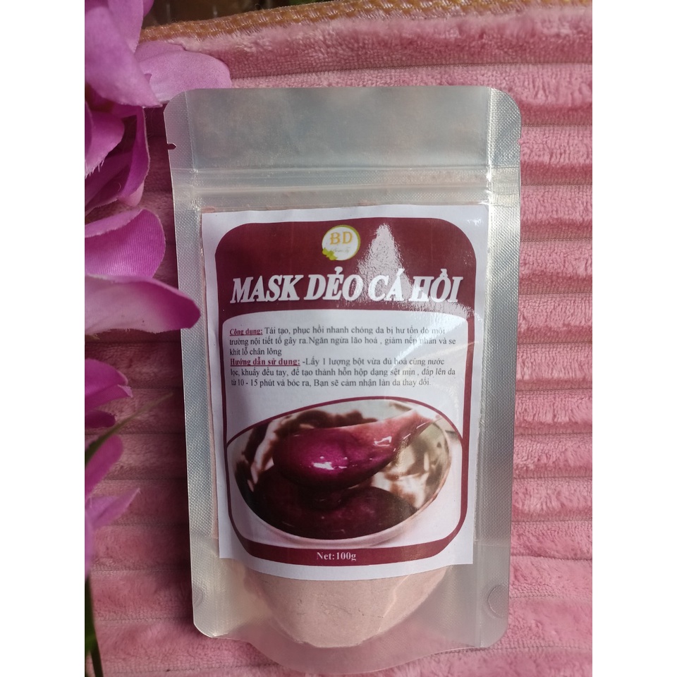 Bột mặt nạ dẻo dna cá hồi handmade - giúp làm trắng sáng da