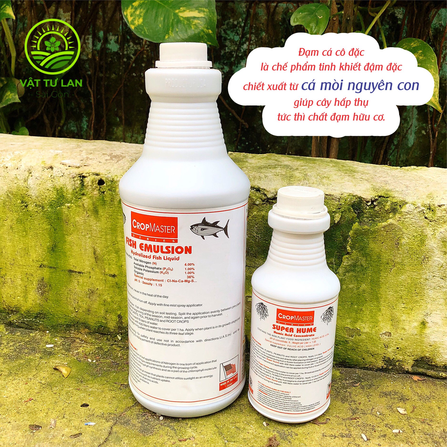 Phân cá (Đạm cá) cô đặc Mỹ Fish Emulsion chai 01 lít