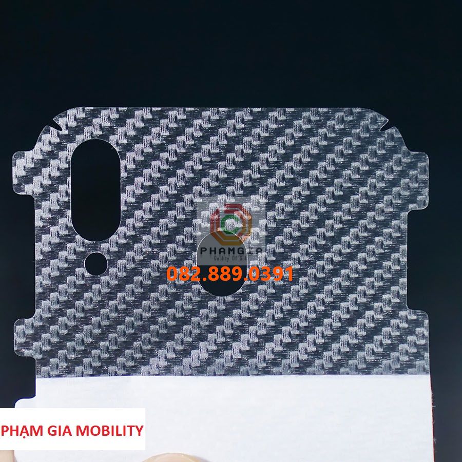 Miếng dán mặt lưng skin carbon Samsung Galaxy M20/ M20s
