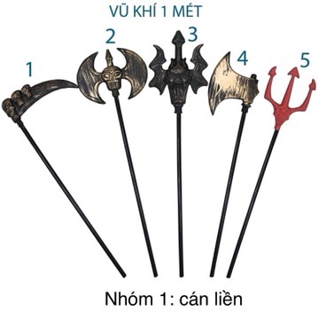 Cây lưỡi hái - đinh ba - búa đao - rìu - đầu lâu dài 1 Mét trang trí halloween