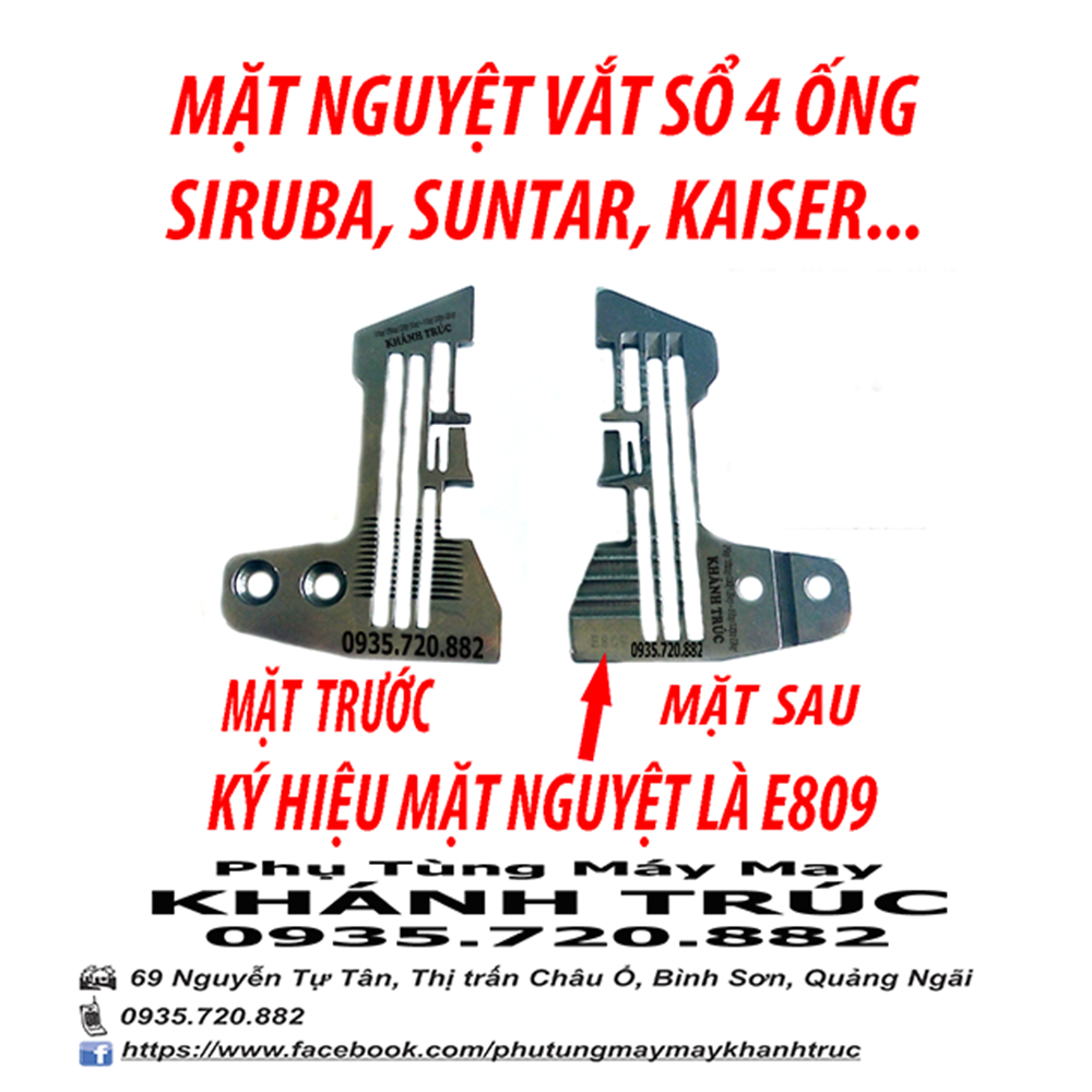 E809 Mặt nguyệt máy Vắt sổ Siruba 4 ống máy may công nghiệp