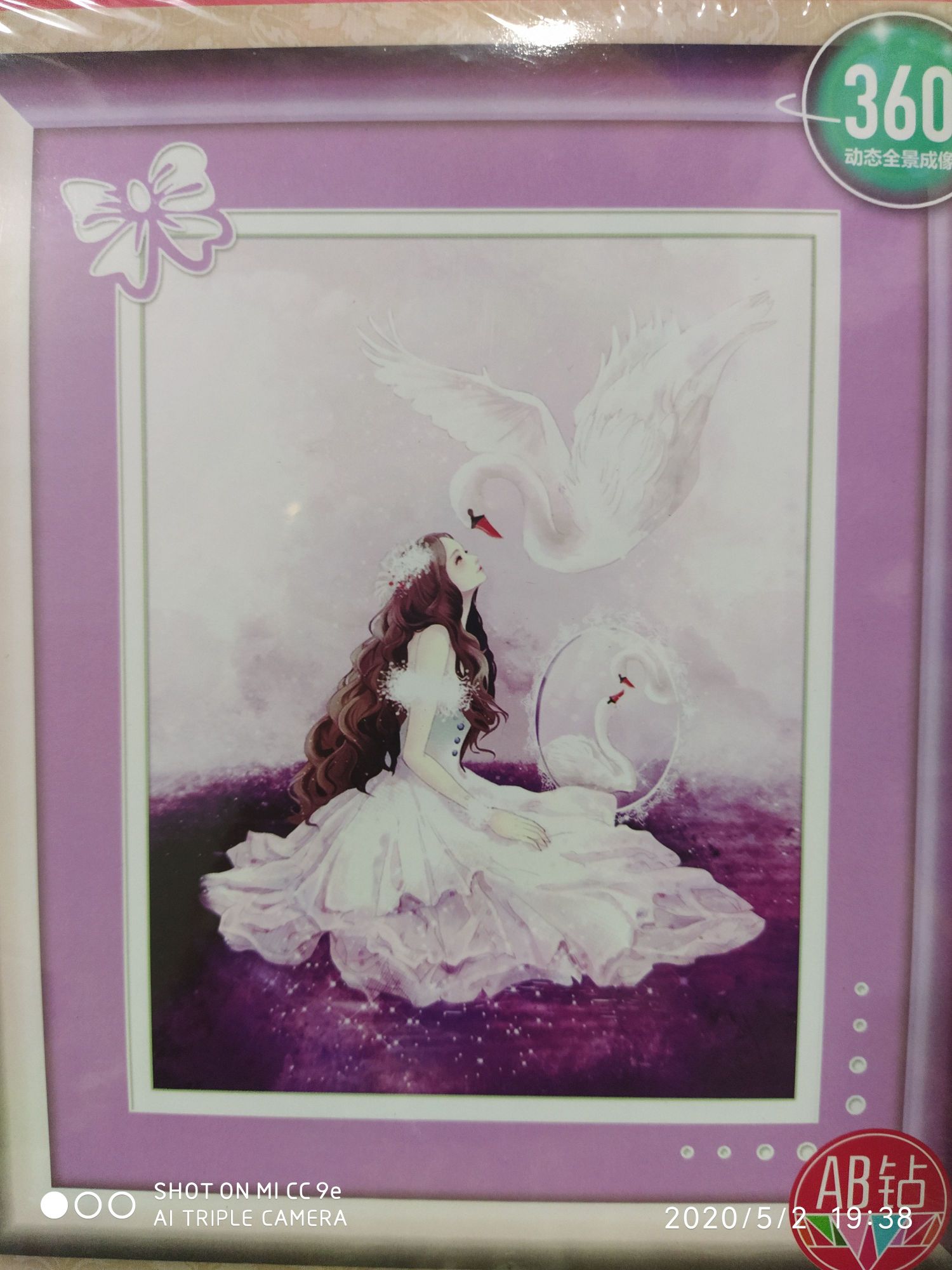 xả hàng tồn TRANH ĐÍNH ĐÁ CÔNG CHÚA THIÊN NGA 71923 KT 75X58CM CHƯA ĐÍNH