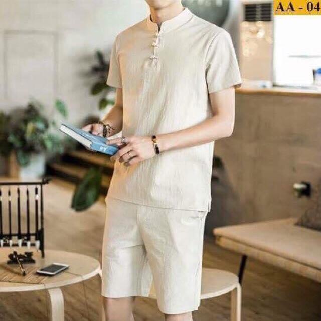 Bộ đũi nam cổ tàu cao cấp
