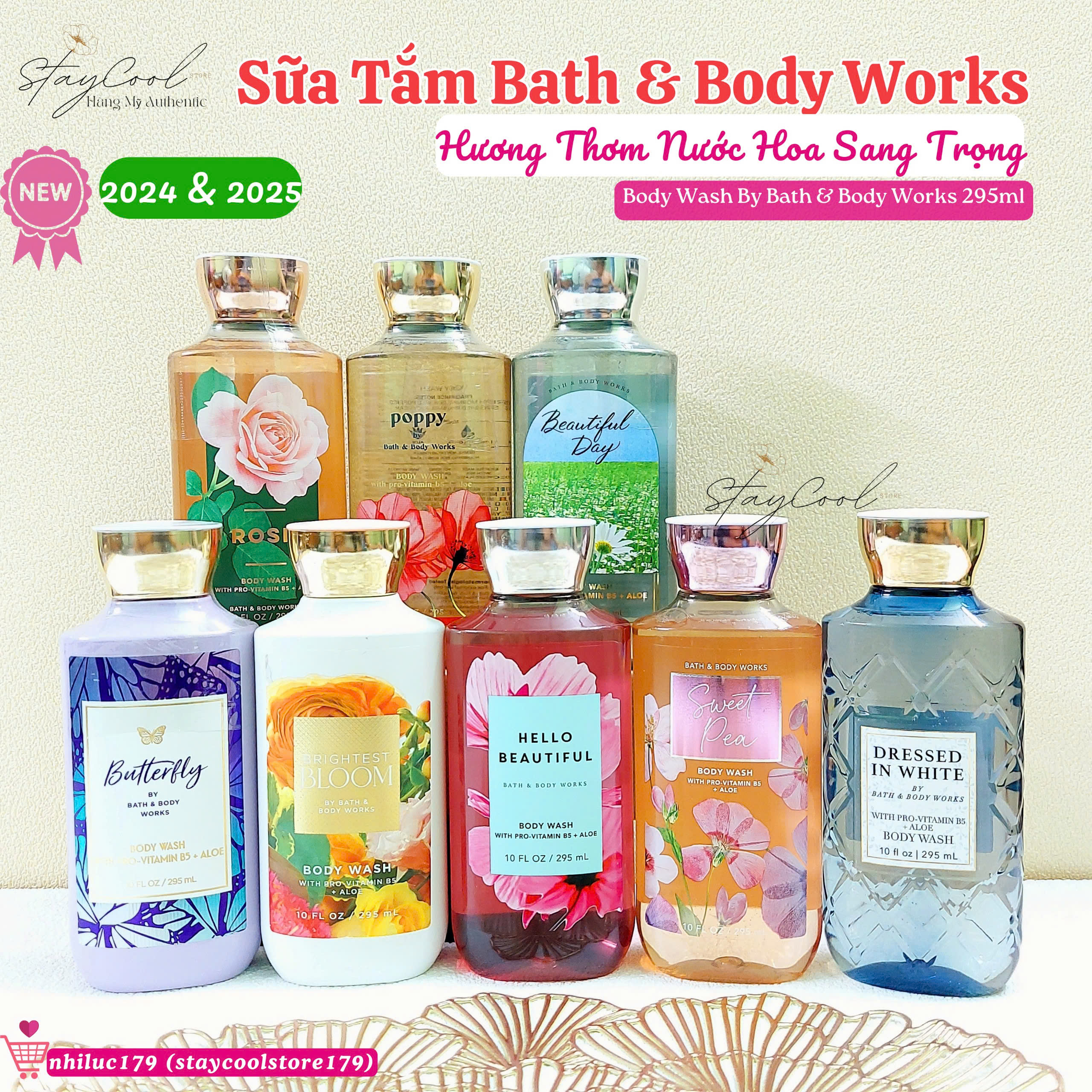 [Bill Mỹ- Link Tổng Đủ Mùi 1] Sữa tắm Bath & Body Works Body Wash 295ml