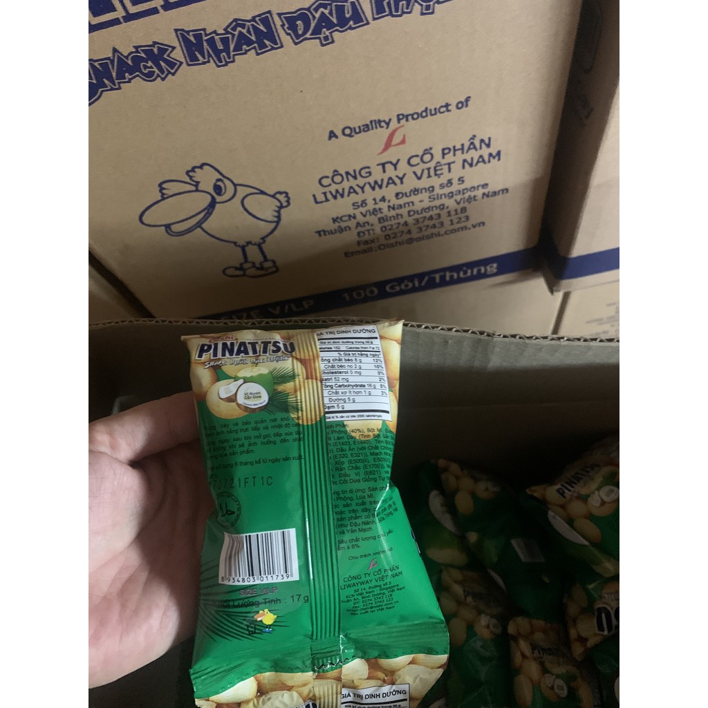 ĐẬU PHỘNG NƯỚC CỐT DỪA PINATTSU OISHI (17G)