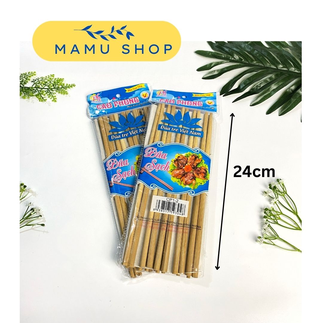 Đũa ăn cơm đũa gỗ tre thường Mamu shop M169
