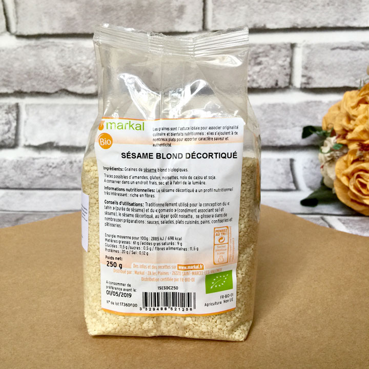 Hạt mè tách vỏ hữu cơ Markal 250g
