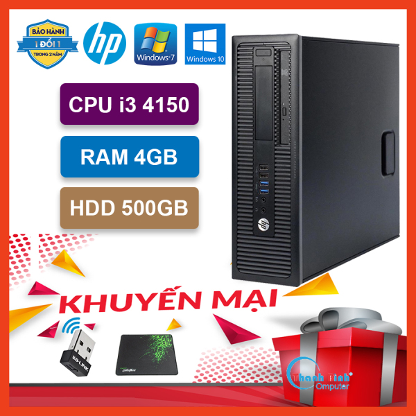 Máy Tính Để Bàn Đồng Bộ HP 600G1 (Core i3 4150 /4G/HDD 500G) - Máy Tính Văn Phòng - Bảo Hành 24 Tháng - Tặng USB Wifi Và Bàn Di.