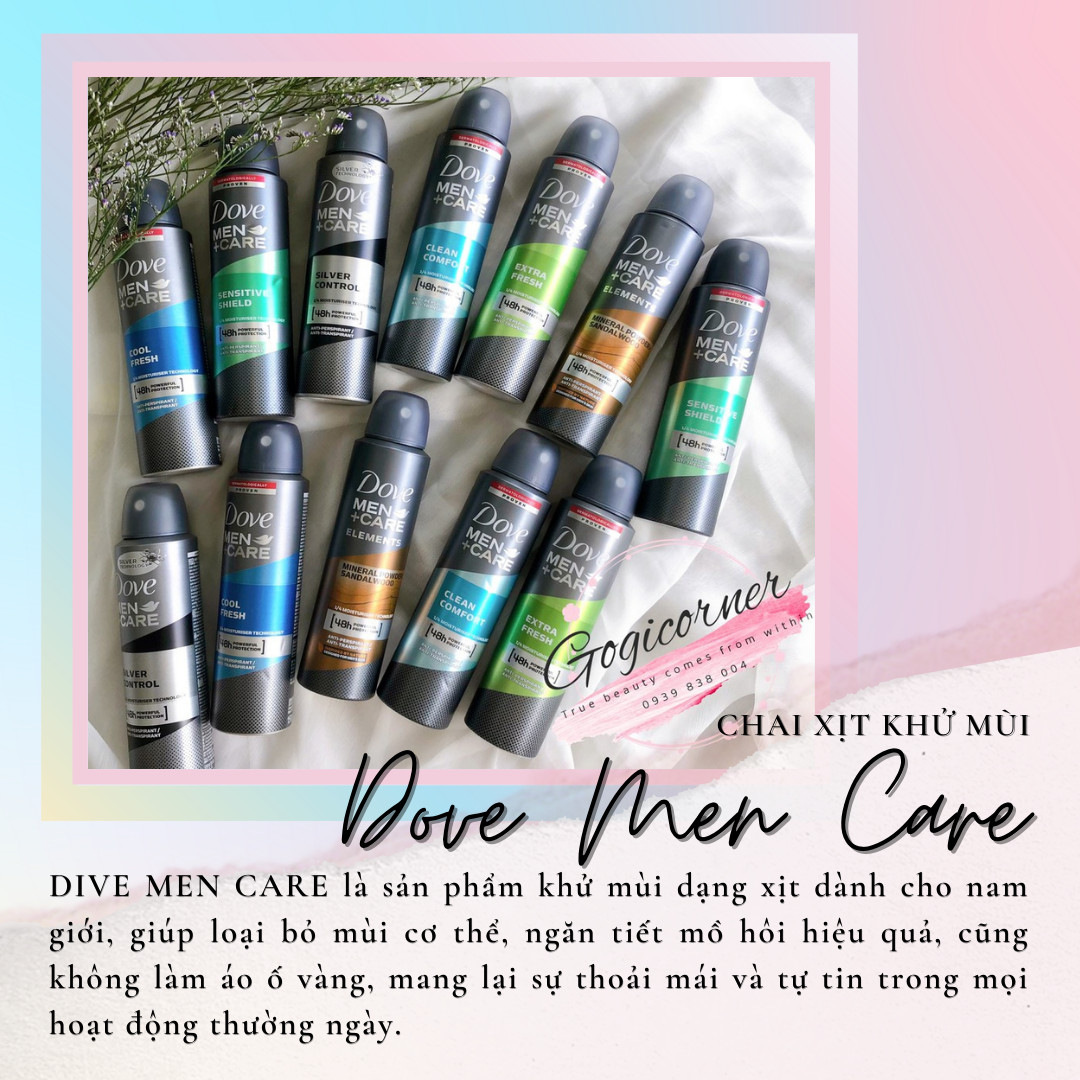 XỊT KHỬ MÙI NAM DOVE MEN CARE 150ML