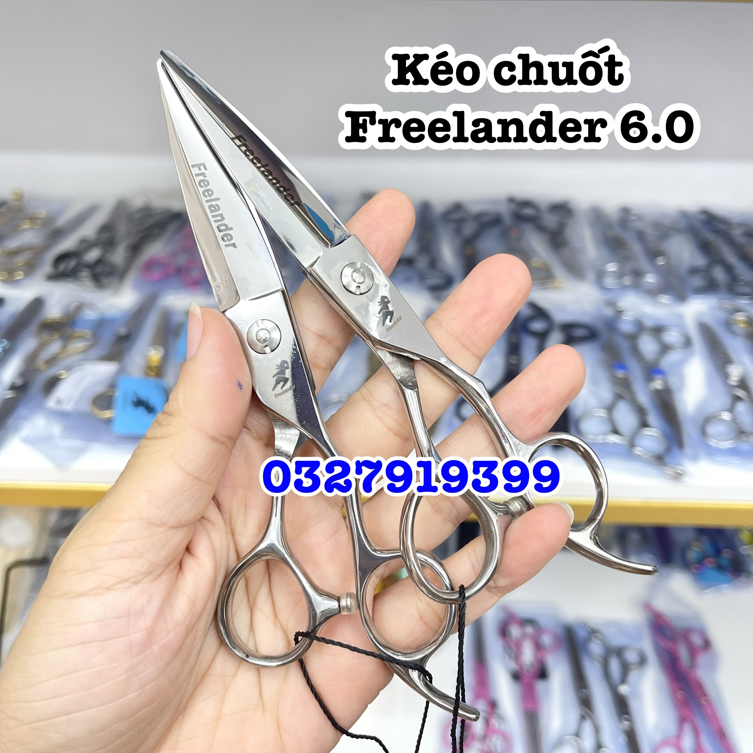 Freelander 6.0 High Quality Hair Scissors in Japanese Steel S440C Hardness over 62Hrc Size 6 Inches for Women