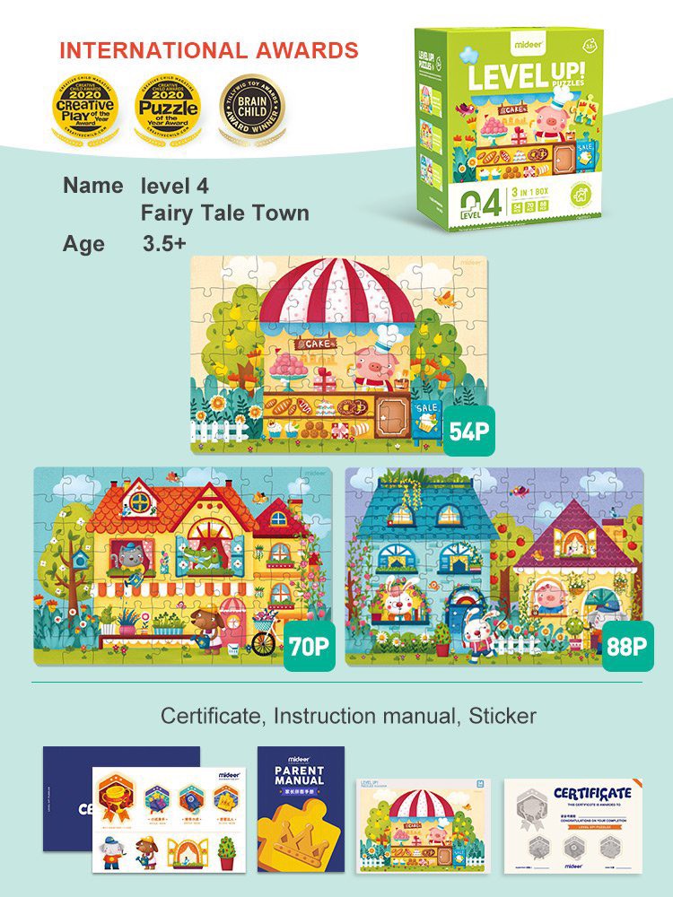 Bộ Xếp Hình Mideer Nâng Cao Advanced Puzzle 7 Cấp Độ - MIDEER