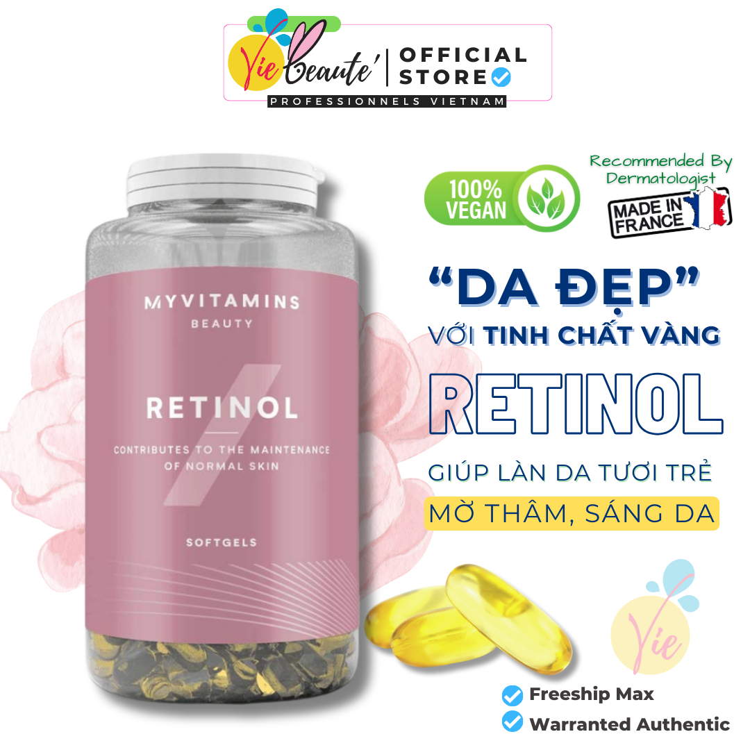 Viên Uống Myvitamins Beauty Retinol 90 viên - Hỗ Trợ Trẻ Hóa Làn Da