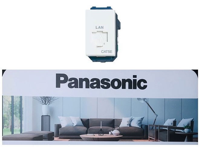 Panasonic - Ổ CẮM MẠNG DATA CAT5 - WEV2488SW / WEV2488H (Sử dụng cho : Series WIDE / Halumie / BS Type / Minerva / Moderva)