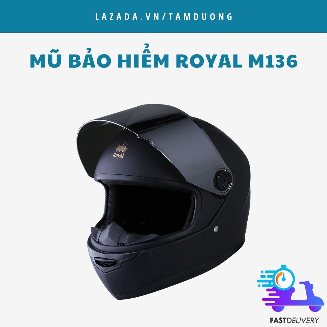 Mũ Bảo Hiểm fullface Royal M136
