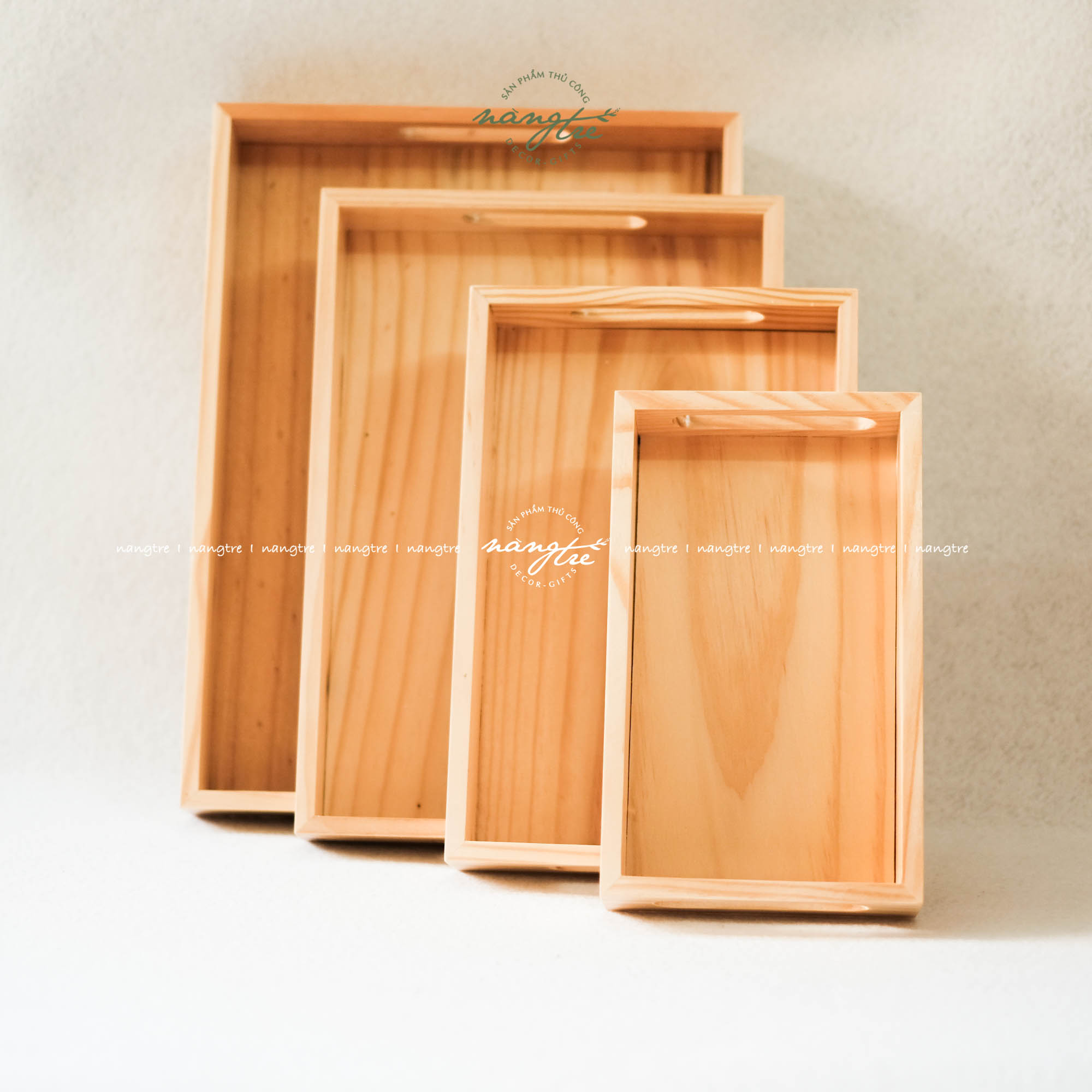 Khay gỗ đựng bánh, trà - Khay gỗ decor