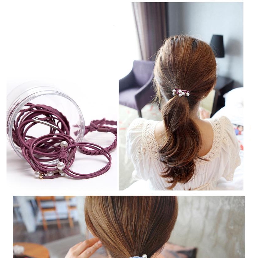 Hộp 12 dây buộc tóc nữ kiểu Hàn dễ thương