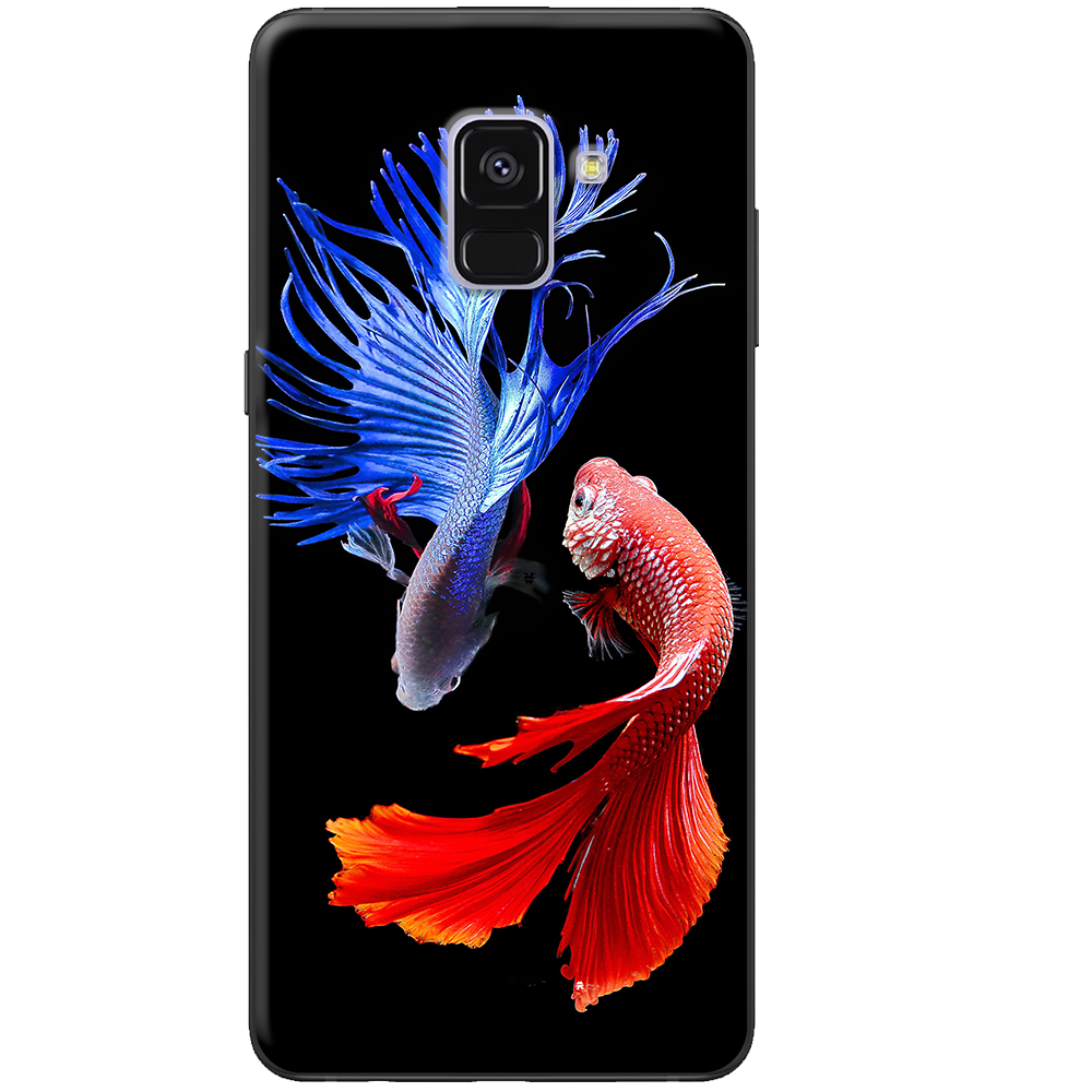 [HCM]Ốp lưng dành cho Samsung Galaxy A8 Plus (2018) mẫu Cá beta xanh đỏ