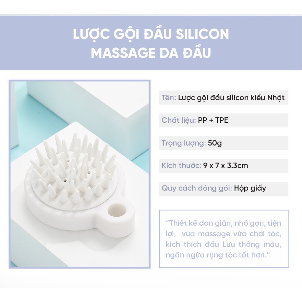 Lược Gội Đầu Massage Mujji Giúp Làm Sạch Da Dầu