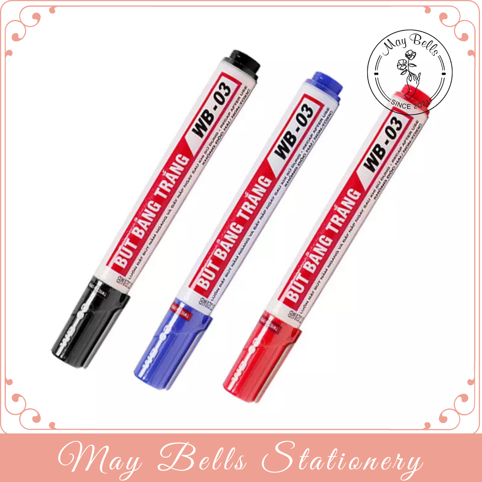 Bút lông bảng WB-03 xanh, đỏ, đen