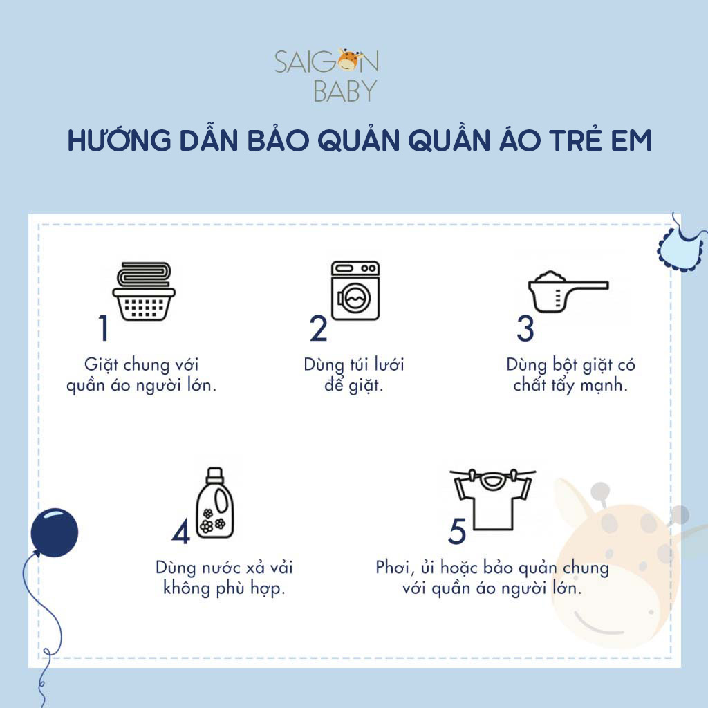 [saigon baby] Romper cài lệch nous cho bé từ 3- 9 tháng tuổi