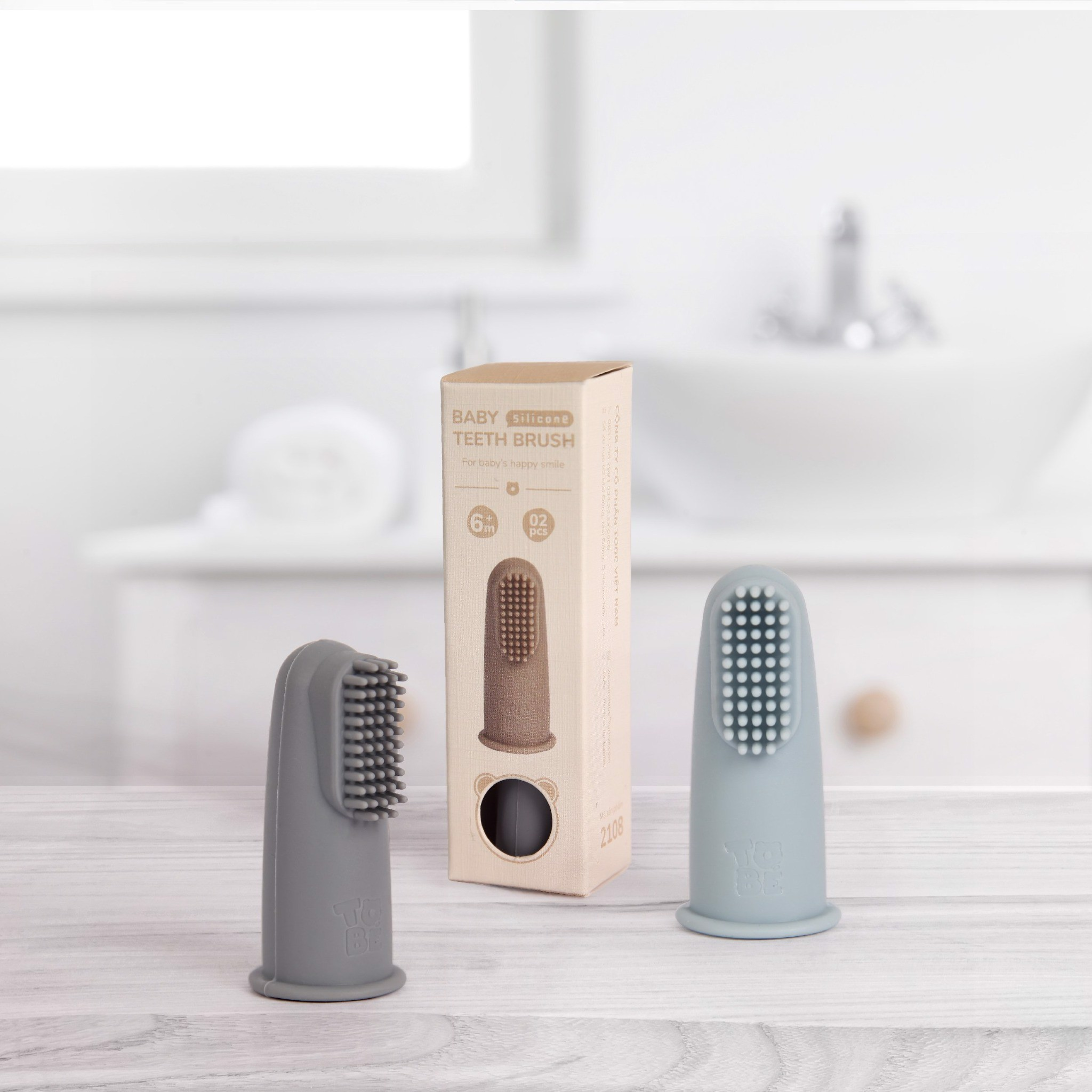 BÀN CHẢI NGÓN TAY RƠ LƯỠI SILICONE TOBÉ