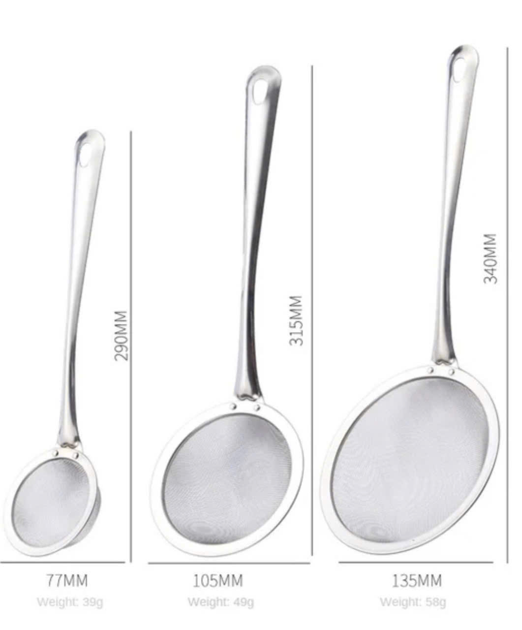 Dụng cụ vớt bọt inox sâu/ rây lọc cặn inox