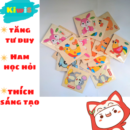 Tranh ghép động vật 3D bằng gỗ (giao ngẫu nhiên)