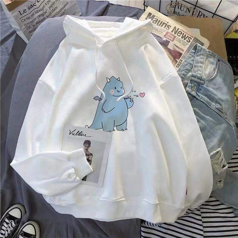 Áo Hoodie Hình khủng long bắn tim siêu Cute , áo khoác nỉ nam nữ siêu dễ thương