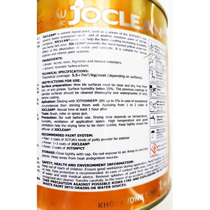 Sơn chống ố gốc dầu JOTON PAINT (màu trắng)