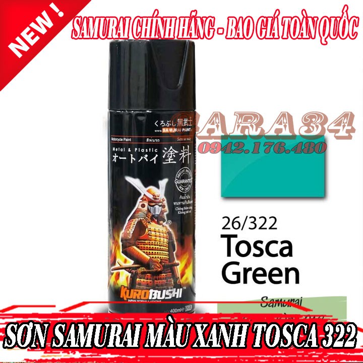 [HCM]SƠN SAMURAI MÀU XANH TOSCA - NITRON 322