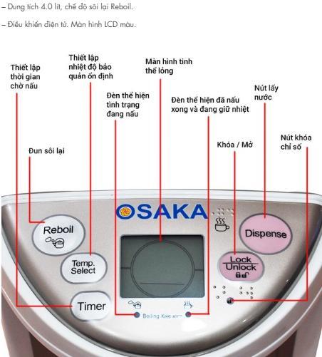BÌNH THỦY ĐIỆN OSAKA APE-406P (4l)