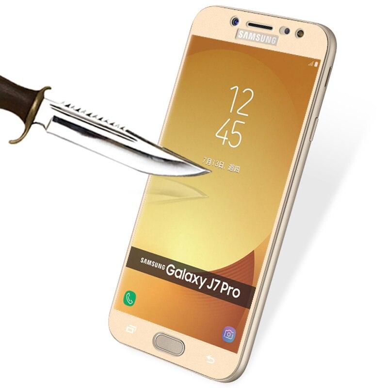Cường lực full màn cho Samsung Galaxy J7 Pro (Vàng)