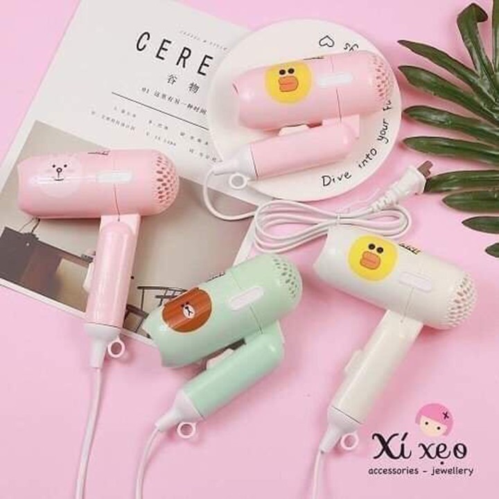 Máy Sấy Tóc Mini -Máy sấy tóc Mini Line Friend siêu dễ thương- Máy sấy tóc